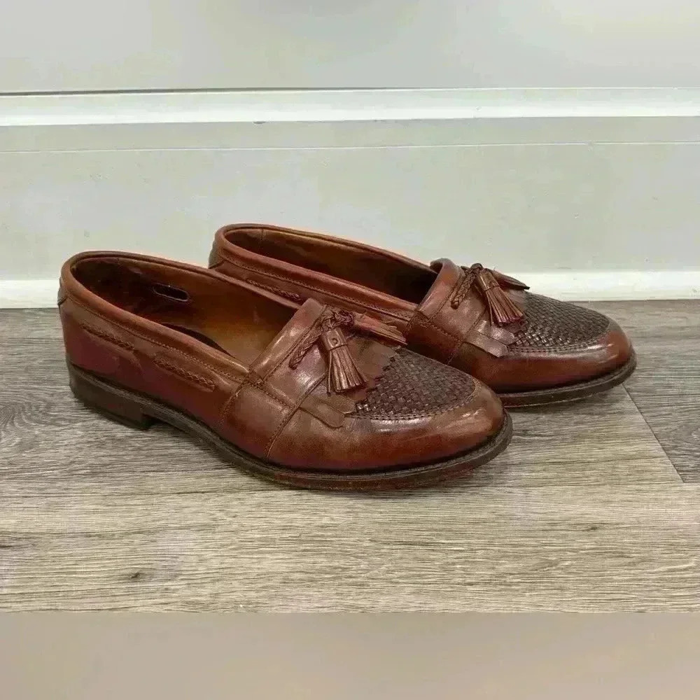 Allen Edmonds Men's Cody Tassel Loafer Size 11 D Brown Leather Slip On Shoe - Picture 3 of 7